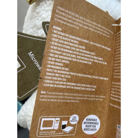 Hot Hugs Sherpa Shaped Christmas Tree Ivory Decorative Heat PadMicrowaveable NWT - Picture 7 of 14